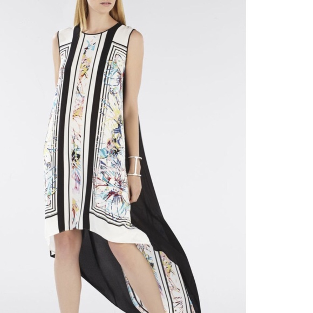 BCBG- high low chiffon dress